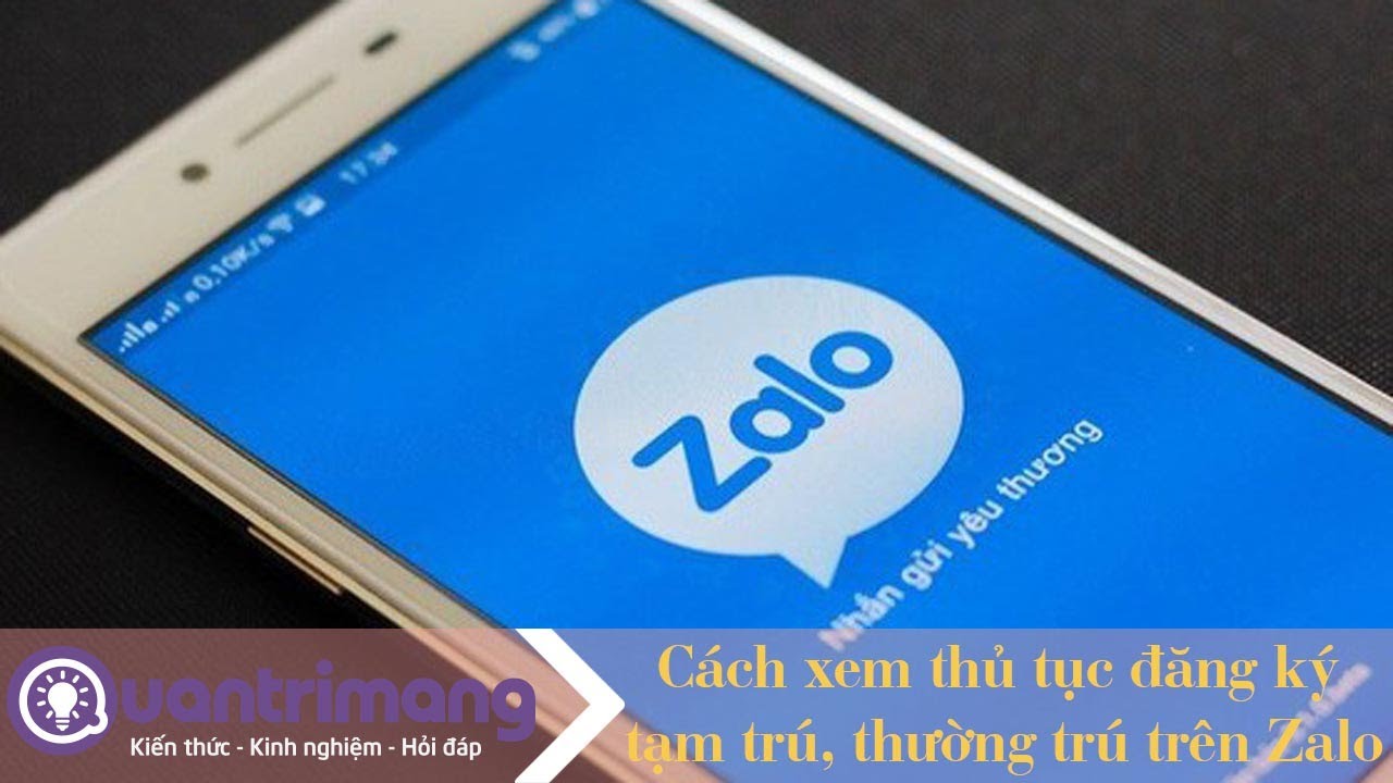 Cách xem thủ tục đăng ký thường trú trên Zalo