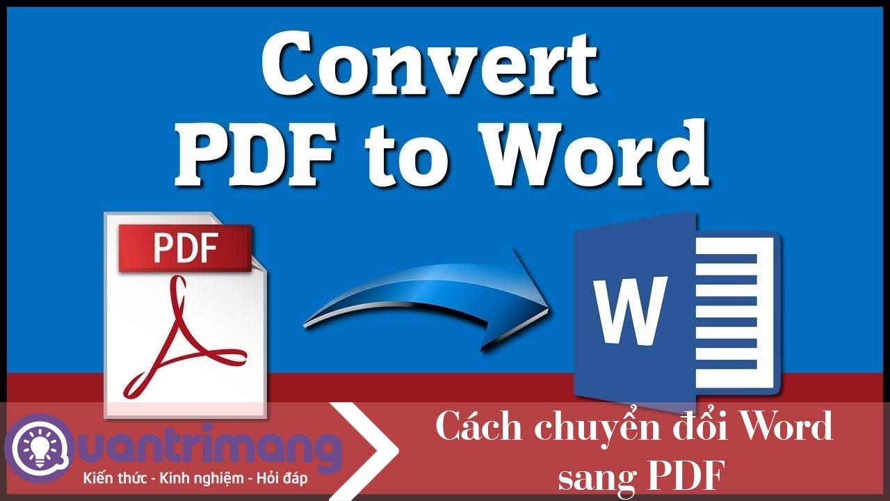 Cách chuyển file Word sang tập tin PDF