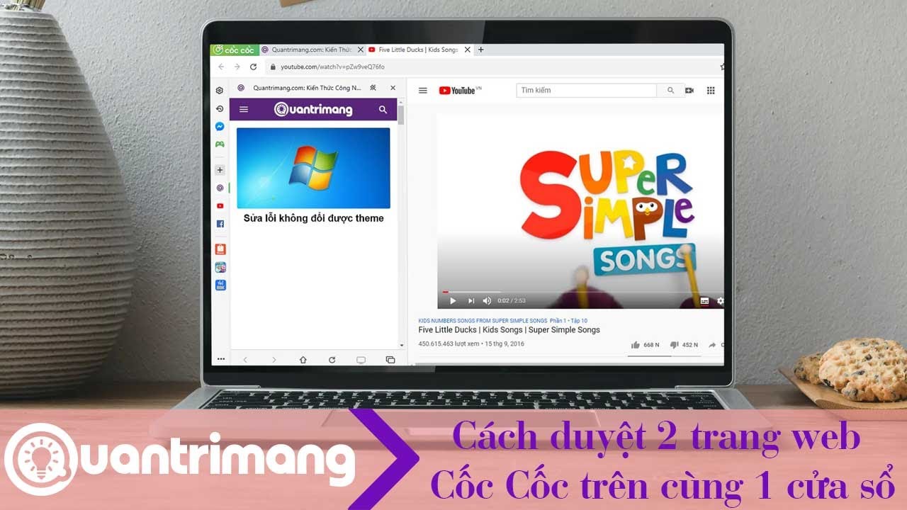 Cách mở 2 trang web cùng lúc trên 1 cửa sổ Cốc Cốc