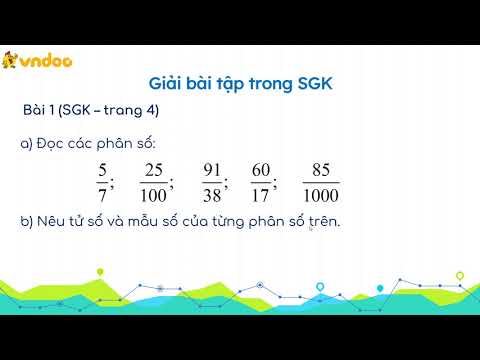 Giải Toán lớp 5 trang 4: Ôn tập khái niệm về phân số