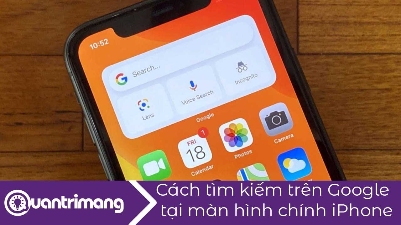 Cách tìm kiếm trên Google tại màn hình chính iPhone