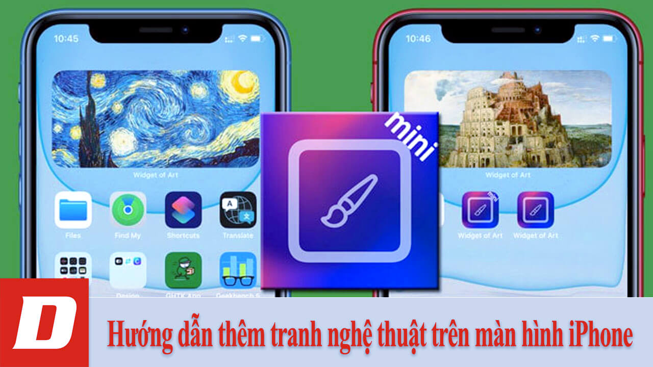 Hướng dẫn thêm tranh nghệ thuật trên màn hình iPhone