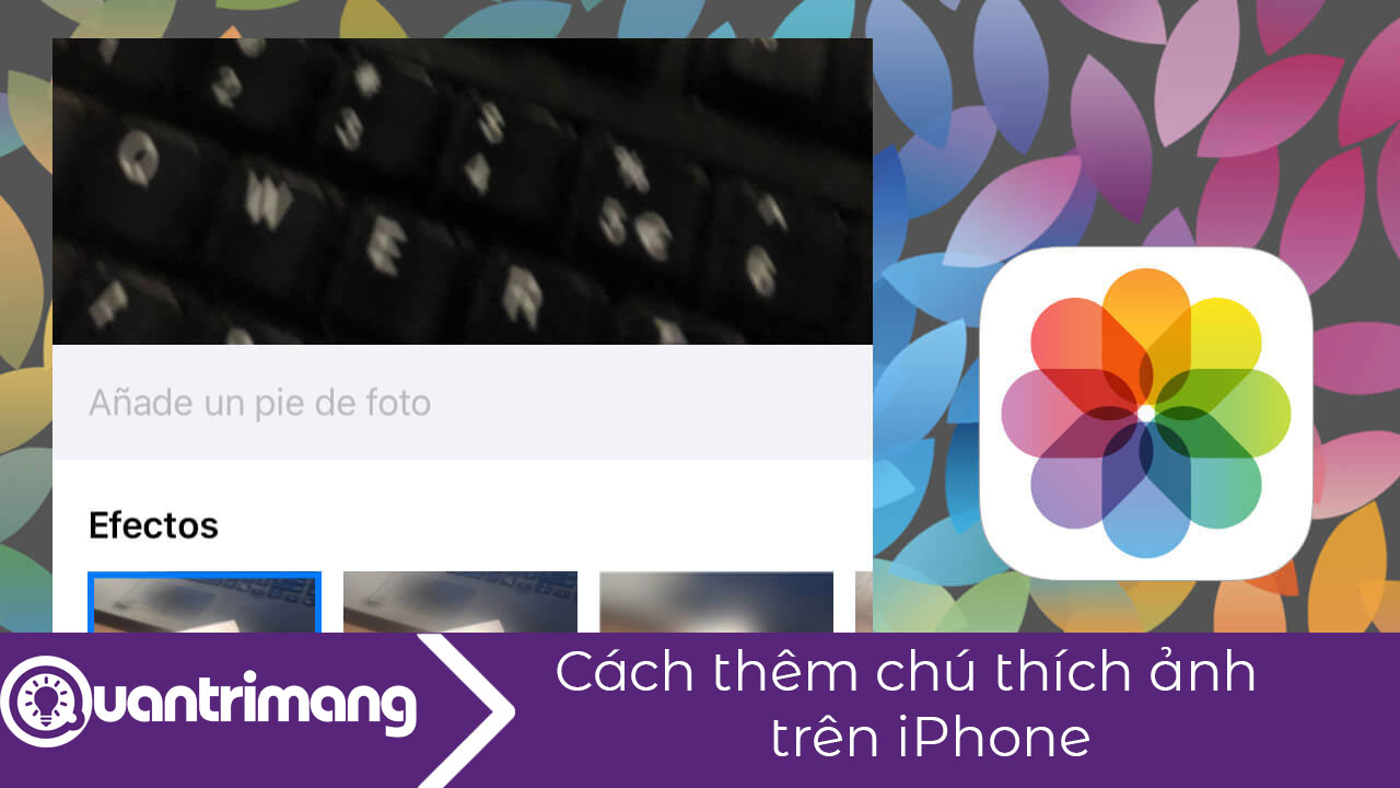Cách thêm chú thích ảnh trên iPhone