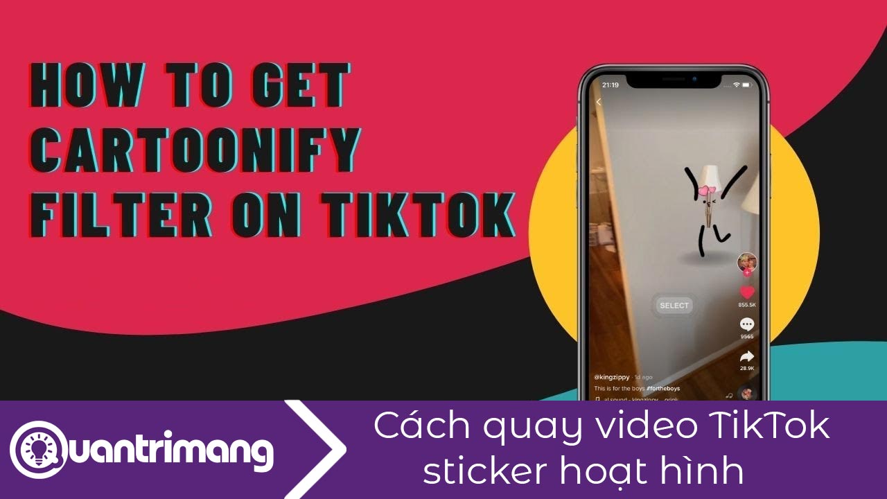 Cách quay video TikTok sticker hoạt hình chuyển động