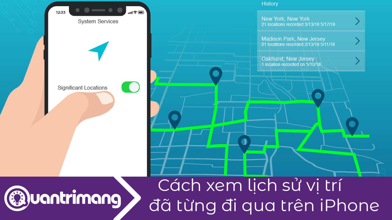 Cách xem vị trí đã đi qua trên iPhone