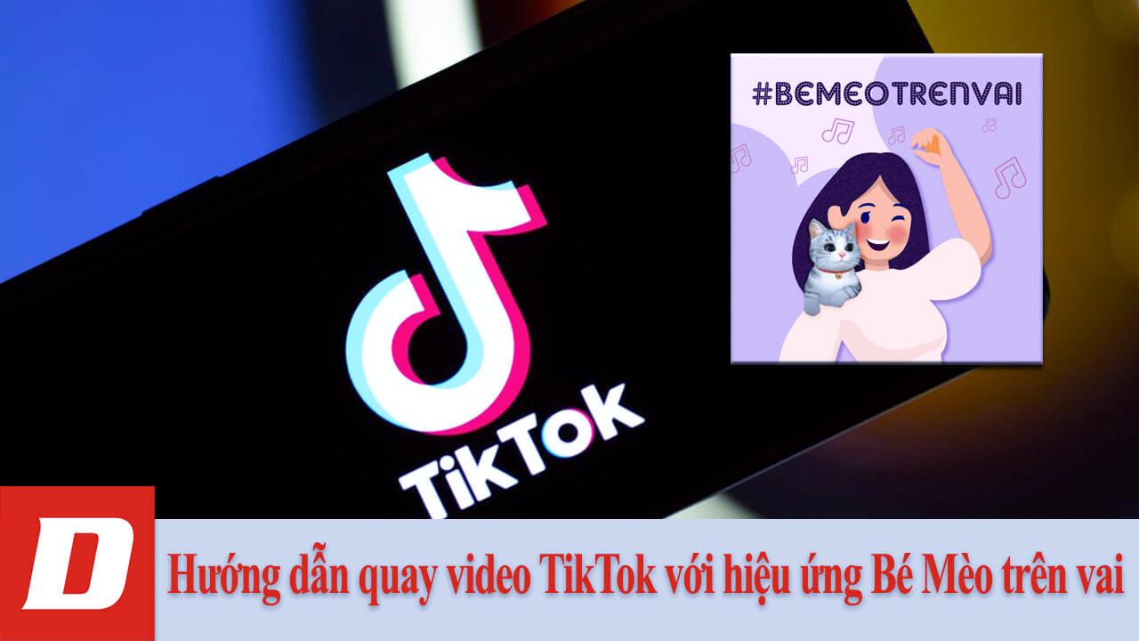 Hướng dẫn quay video TikTok với hiệu ứng Bé Mèo trên vai