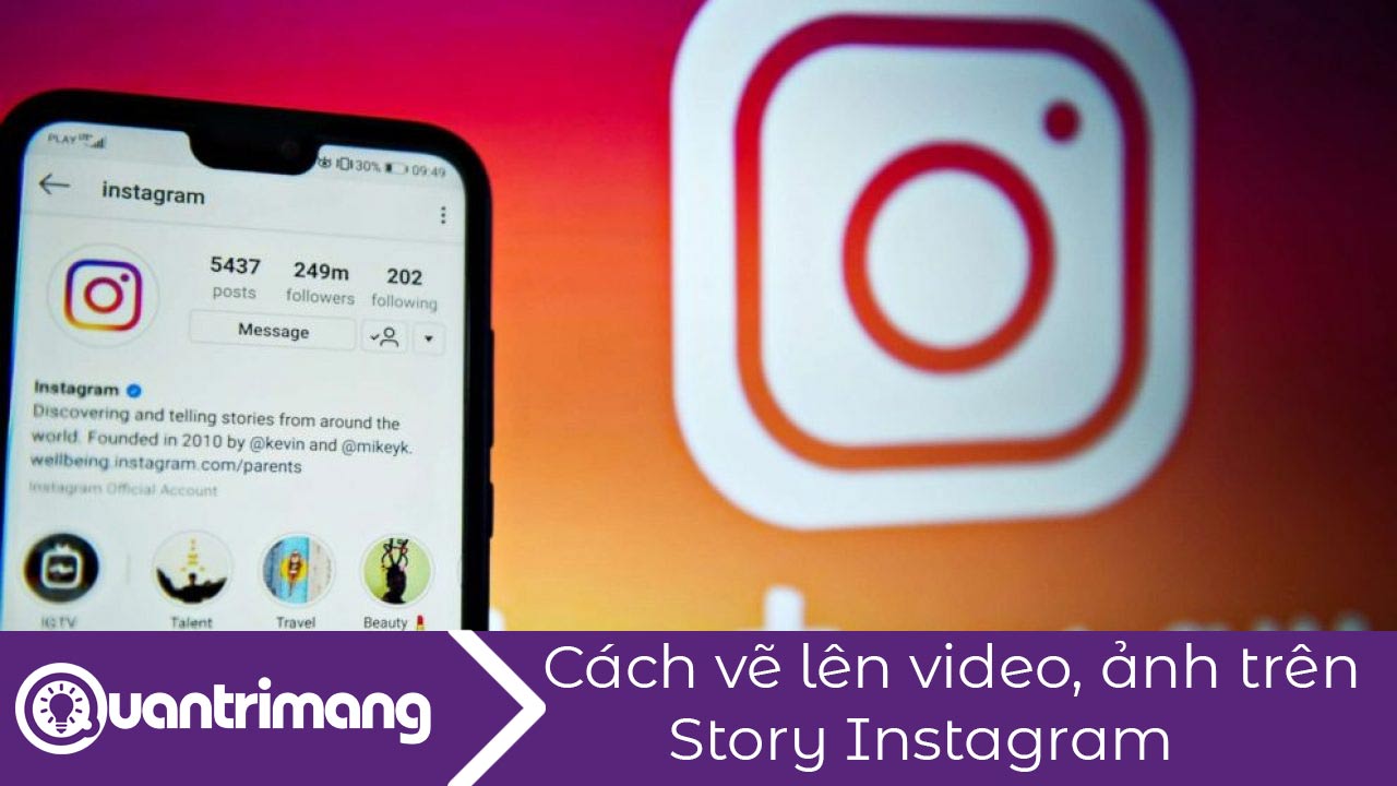Cách vẽ lên ảnh, video Story Instagram