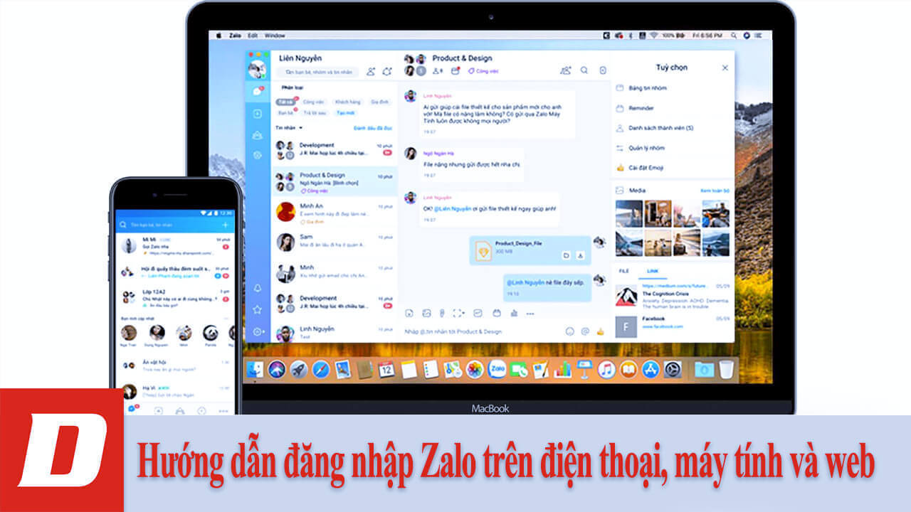 Hướng dẫn đăng nhập Zalo trên điện thoại, máy tính và web