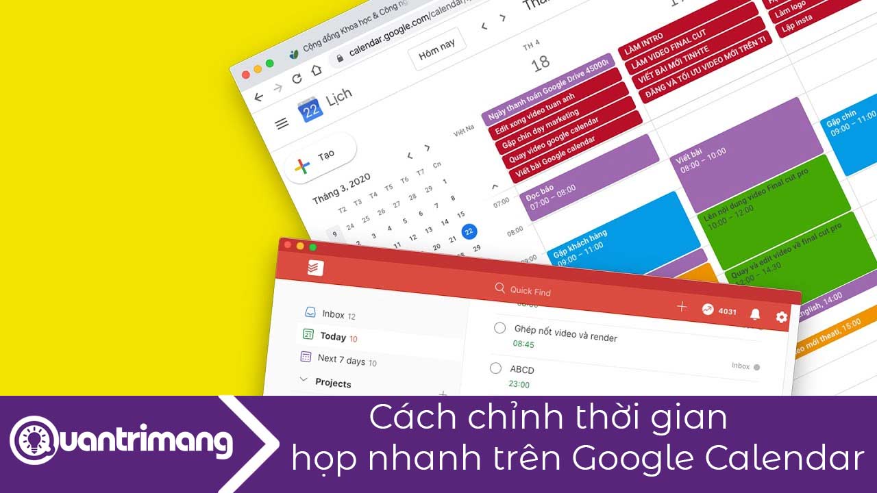 Cách chỉnh thời lượng họp nhanh trên Google Calendar
