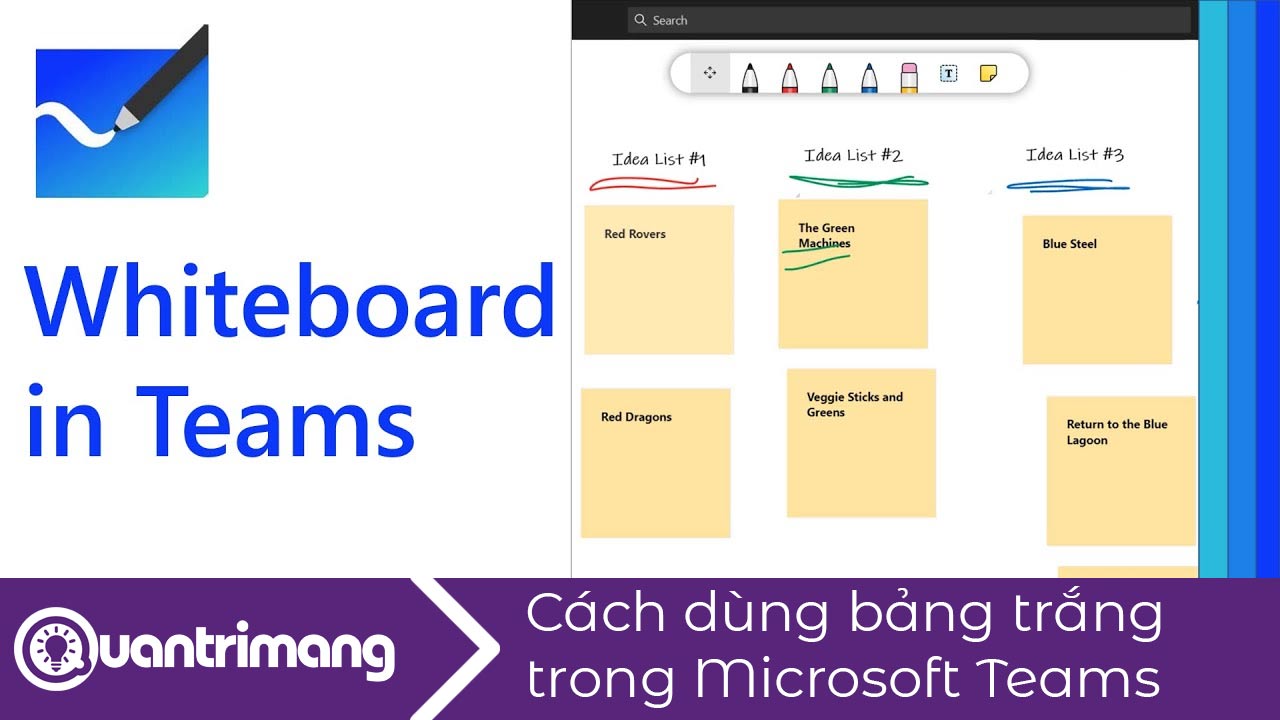 Cách dùng bảng trắng trong Microsoft Teams