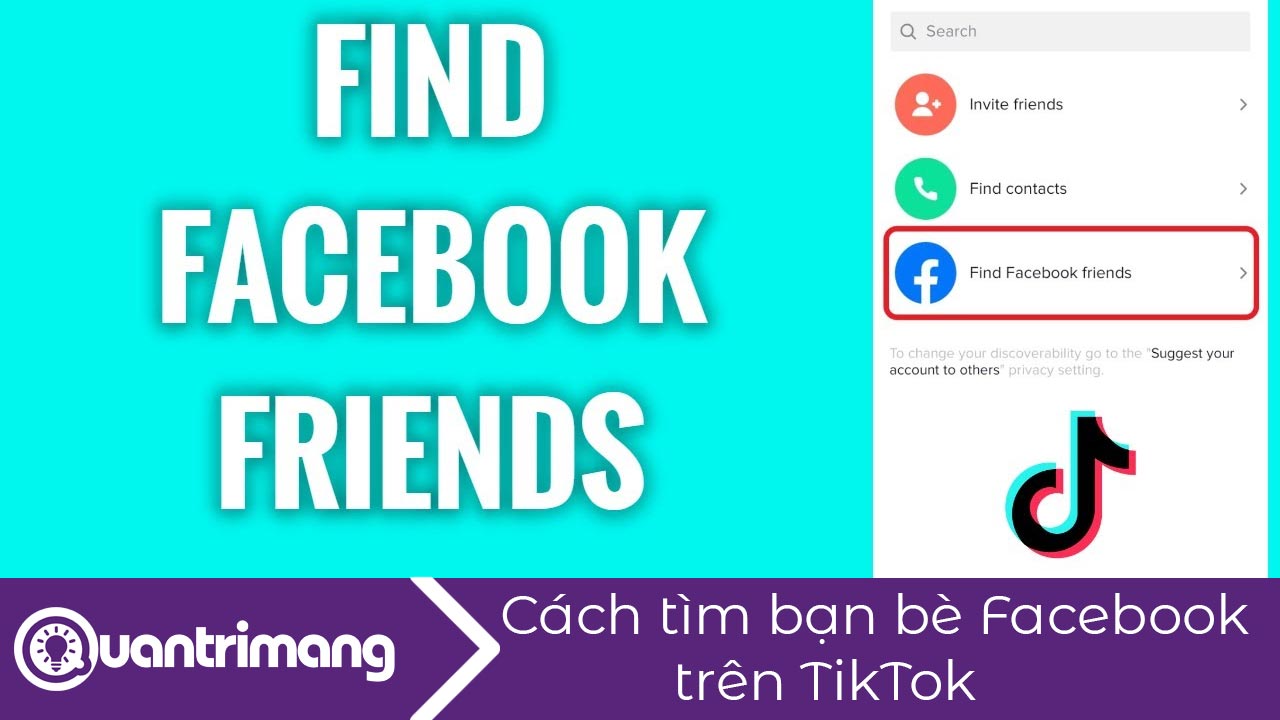 Cách tìm bạn bè Facebook trên TikTok