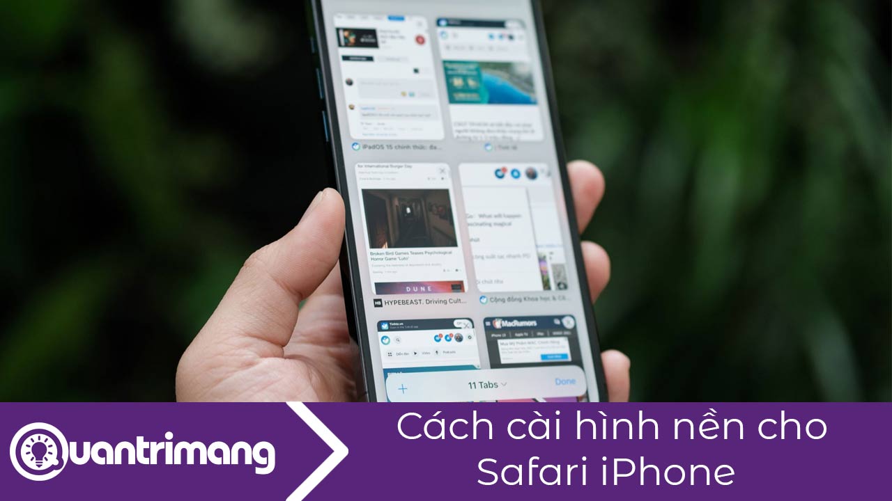 Cách cài hình nền cho Safari iPhone