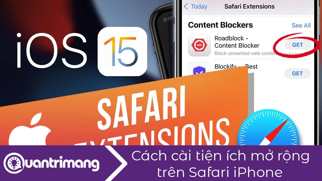 Cách cài tiện ích mở rộng trên Safari iPhone