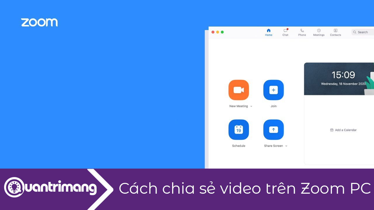 Cách chia sẻ video trên Zoom máy tính