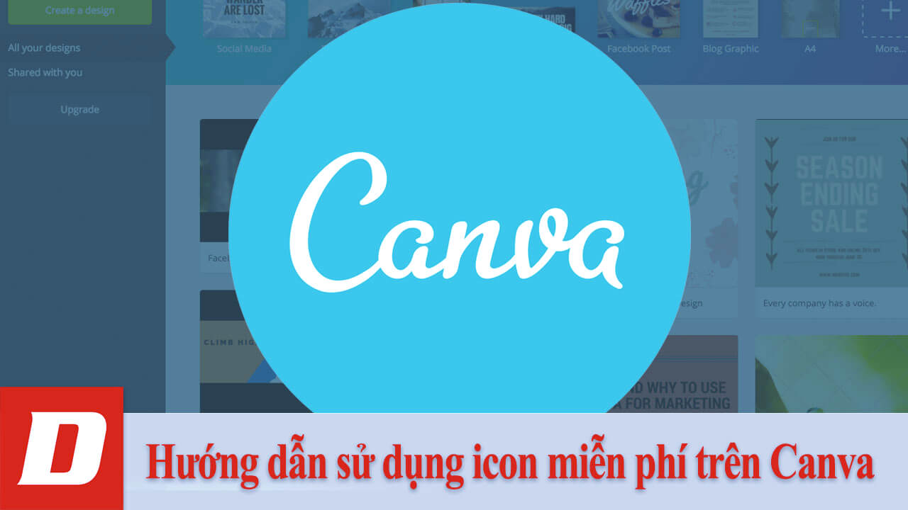 Hướng dẫn sử dụng icon miễn phí trên Canva
