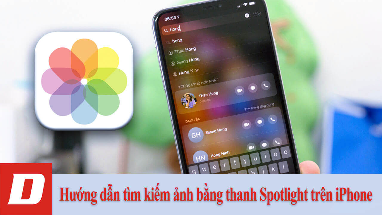 Hướng dẫn tìm kiếm ảnh bằng thanh Spotlight trên iPhone