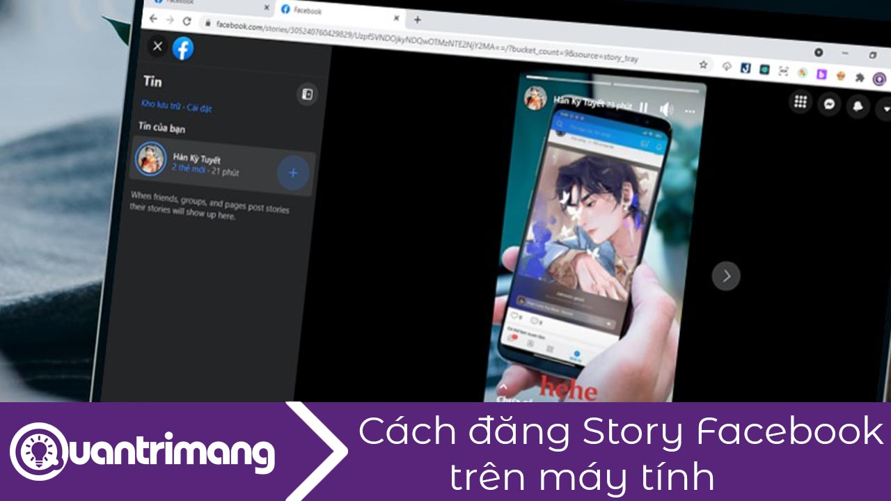 Cách đăng Story Facebook từ máy tính