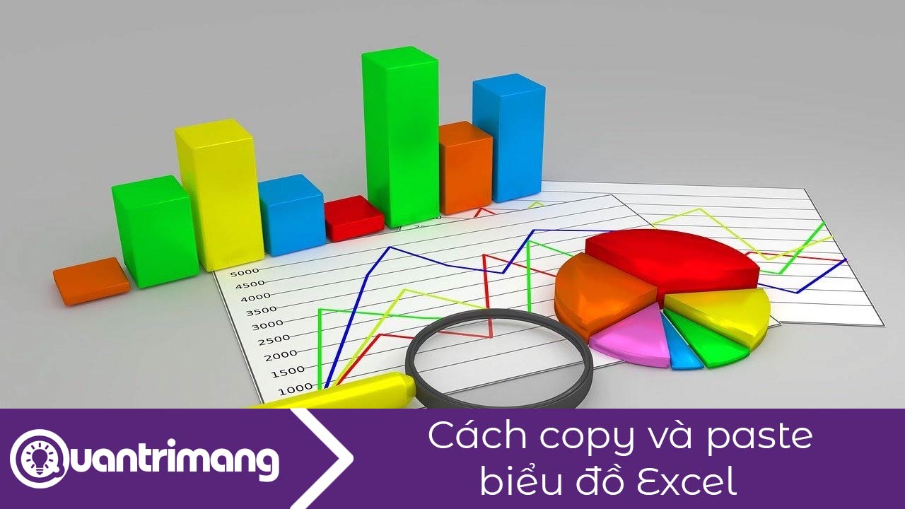 Cách copy và paste biểu đồ Excel sang ứng dụng khác