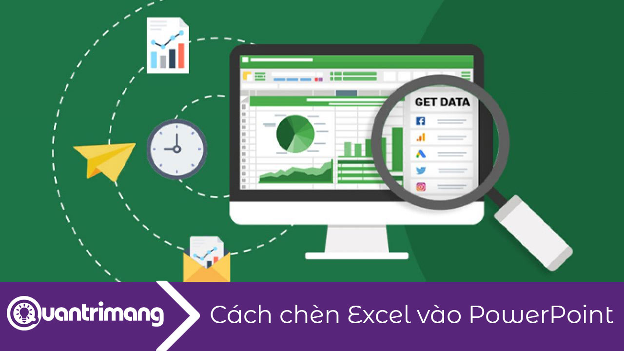 Cách chèn Excel trong PowerPoint