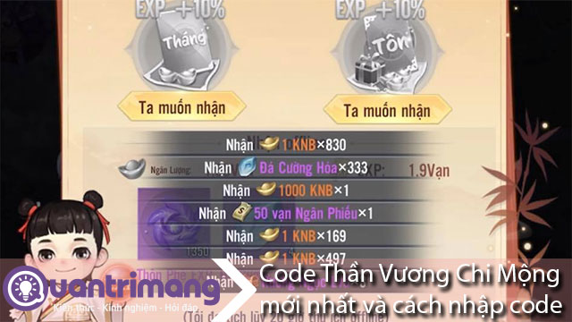Code Thần Vương Chi Mộng mới nhất