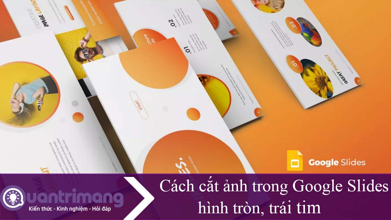 Cách cắt ảnh trong Google Slides hình tròn, trái tim