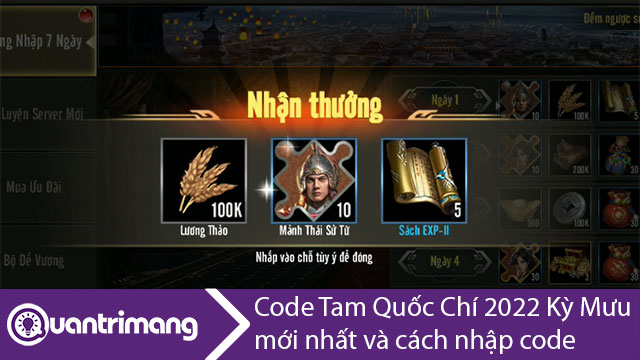 Giftcode Tam Quốc Chí 2022 Kỳ Mưu mới nhất và cách nhập