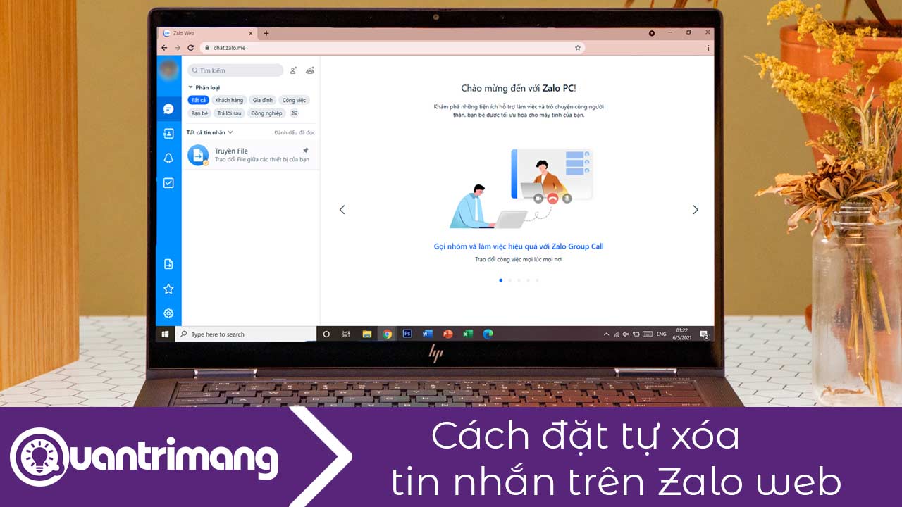 Cách đặt tự xóa tin nhắn trên Zalo web