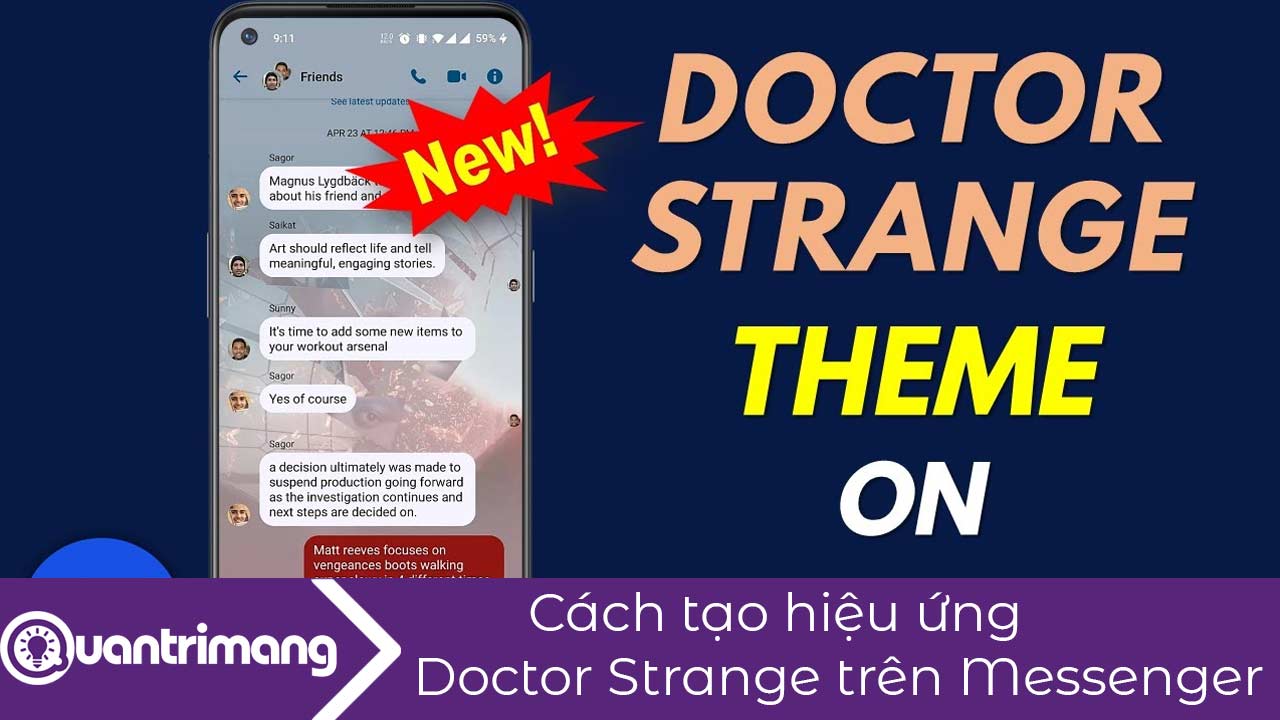 Cách tạo hiệu ứng Doctor Strange trên Messenger