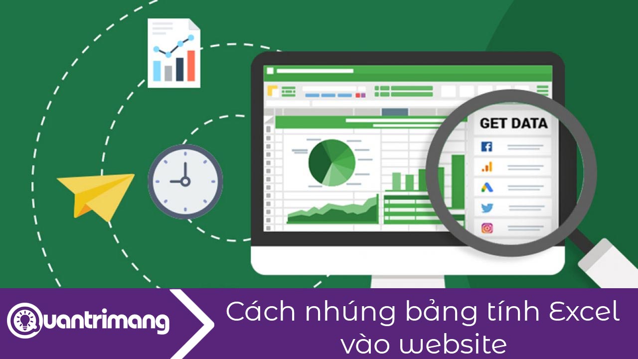 Cách nhúng bảng tính Excel vào website