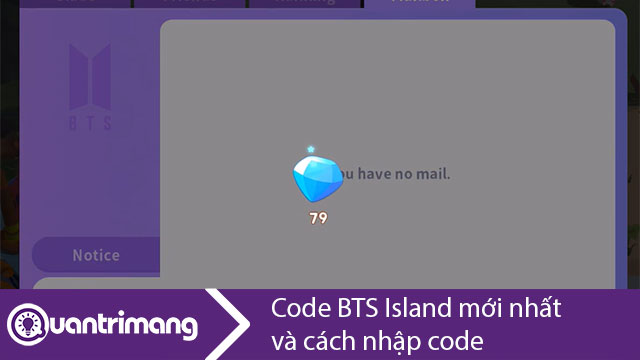 Code BTS Island mới nhất và cách nhập code