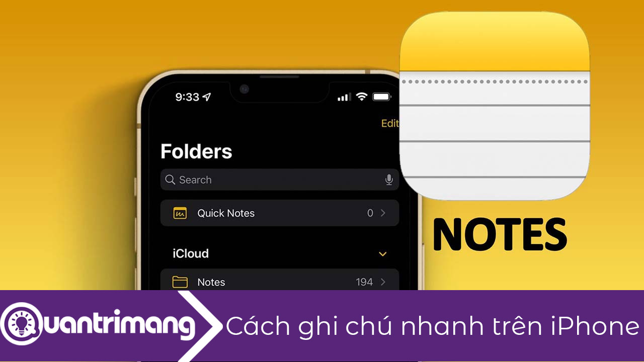 Cách ghi chú nhanh trên iPhone