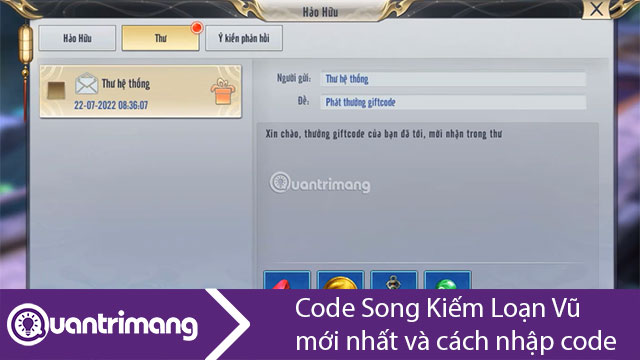 Code Song Kiếm Loạn Vũ mới nhất và cách nhập code