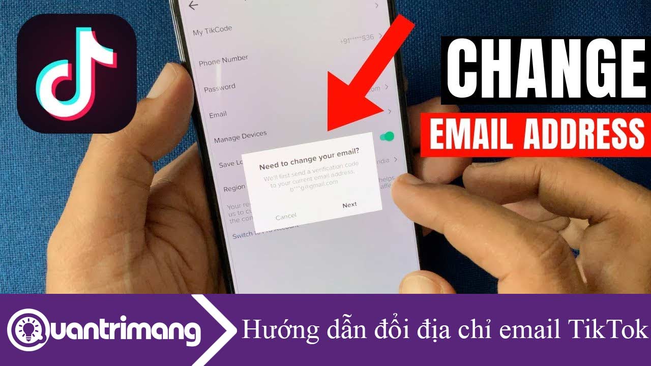 Hướng dẫn đổi địa chỉ email trên TikTok