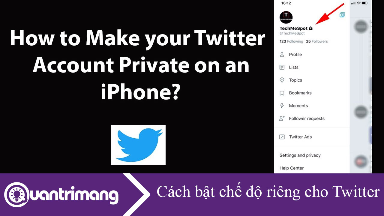 Cách bật chế độ riêng cho tài khoản Twitter