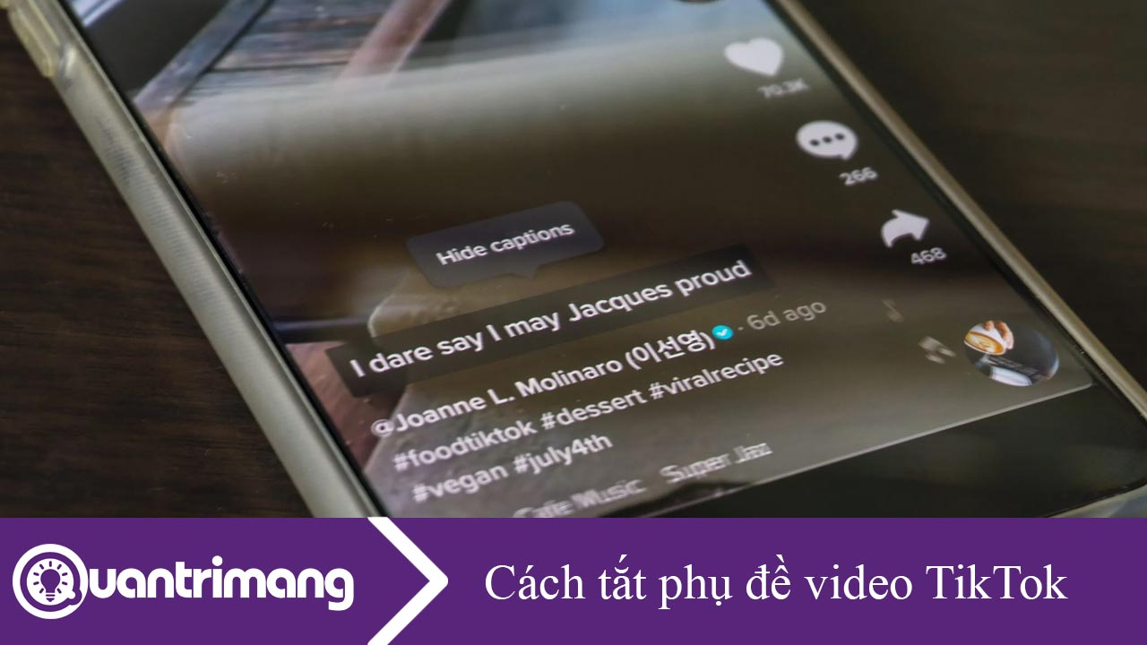 Cách tắt phụ đề video TikTok