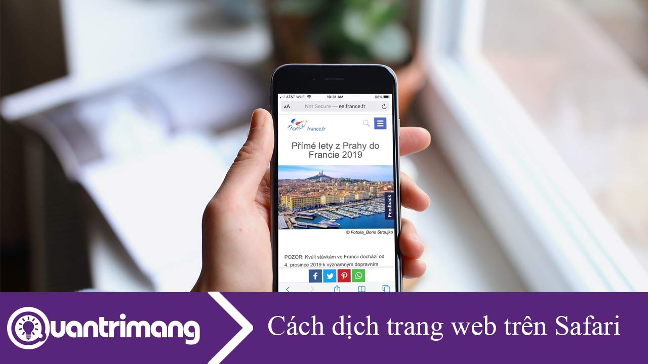 Cách dịch trang web trên Safari sang tiếng Việt