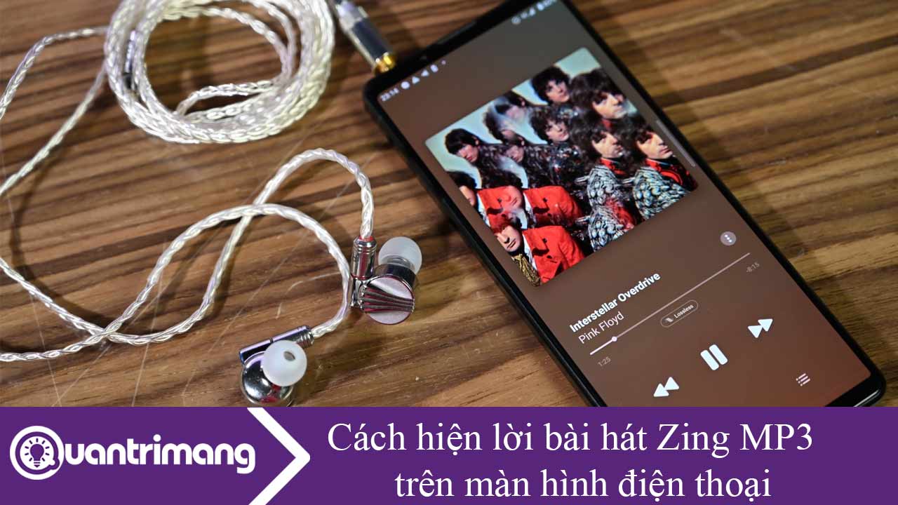 Cách hiện lời bài hát Zing MP3 trên màn hình điện thoại