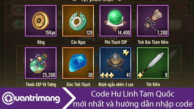 Tổng hợp code Hư Linh Tam Quốc mới nhất