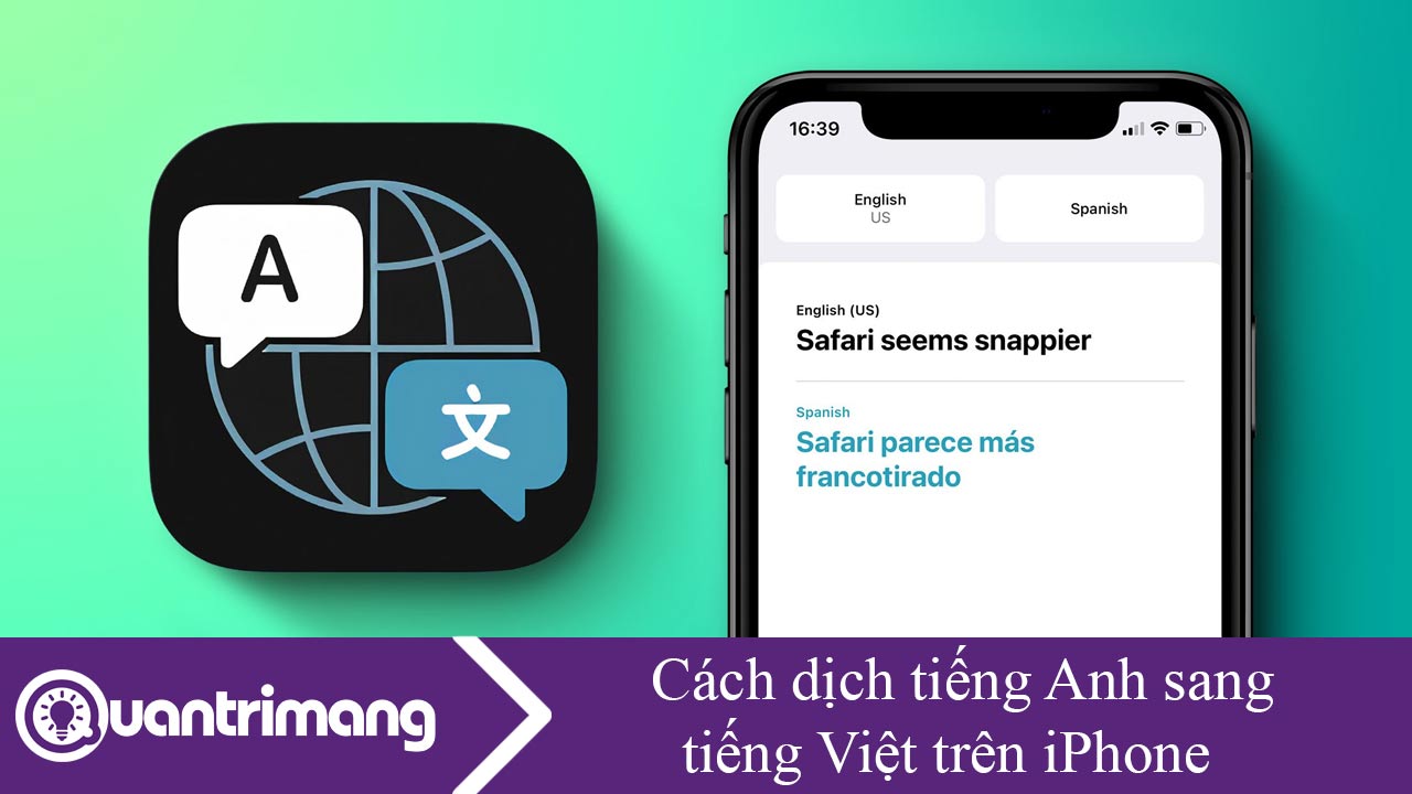 Cách dịch tiếng Anh sang tiếng Việt trên iPhone