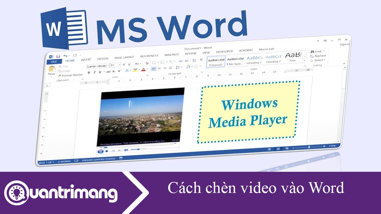 Cách chèn video vào Word rất đơn giản