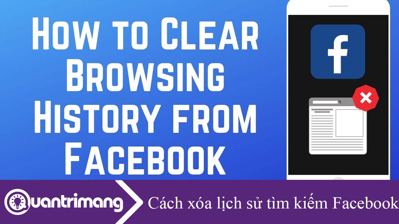 Cách xóa lịch sử tìm kiếm Facebook
