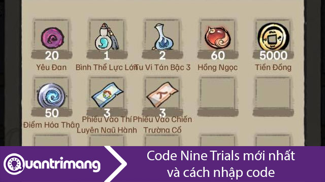 Code Nine Trials, code Thí Luyện Cửu Trọng mới nhất và cách nhập code