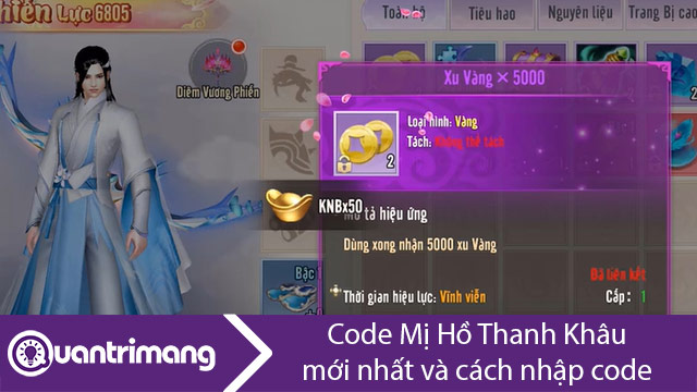 Code Mị Hồ Thanh Khâu mới nhất và cách nhập code