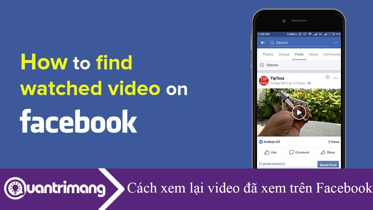 Cách xem lại video đã xem trên Facebook