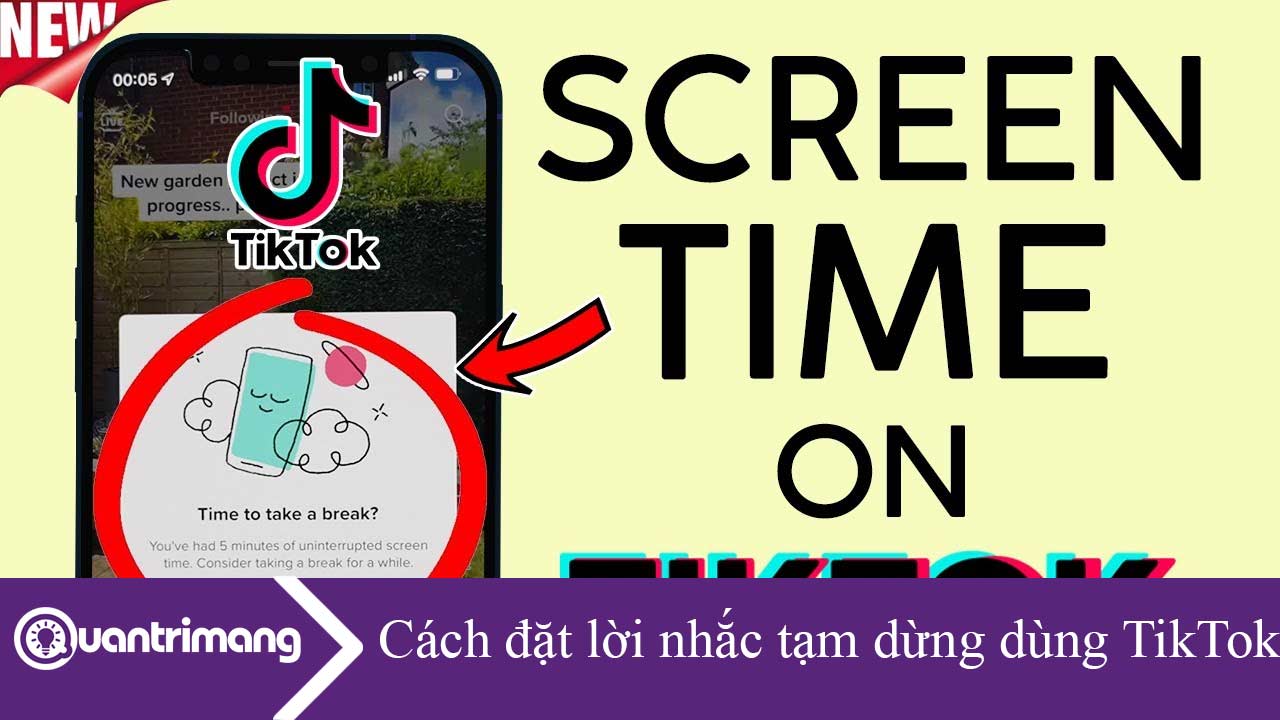 Cách đặt lời nhắc tạm dừng dùng TikTok