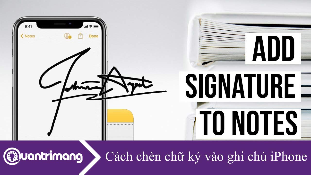 Cách chèn chữ ký vào ghi chú trên iPhone