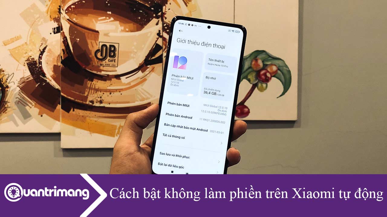 Cách bật không làm phiền trên Xiaomi tự động