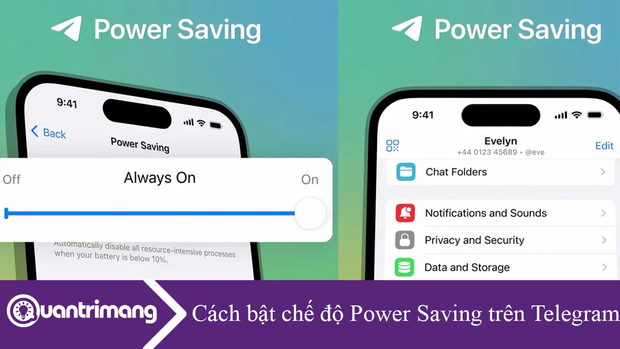 Cách dùng chế độ Power Saving trên Telegram