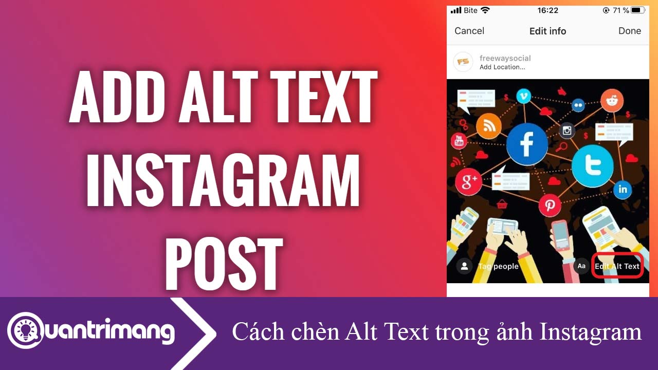 Cách chèn Alt Text trong ảnh Instagram