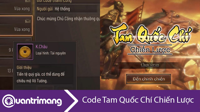 Code Tam Quốc Chí Chiến Lược mới nhất và cách nhập code